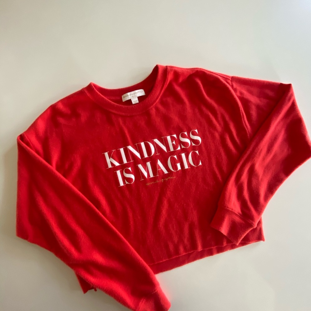 Kindness is Magic cropped sweatshirt